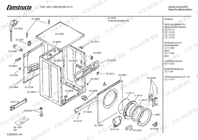 Схема №2 CW12010II CW1201 с изображением Панель управления для стиралки Bosch 00277948