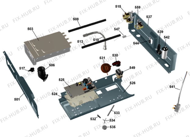 Взрыв-схема стиральной машины Gorenje Prof WM(pump) UK   -Grey #22364008 (900003581, WMC55UK) - Схема узла 05