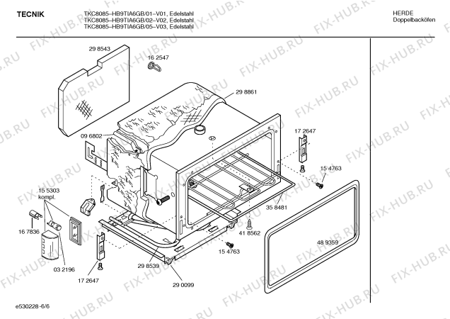 Схема №6 HB9TIA7GB TKC8082 с изображением Инструкция по эксплуатации для плиты (духовки) Bosch 00587231