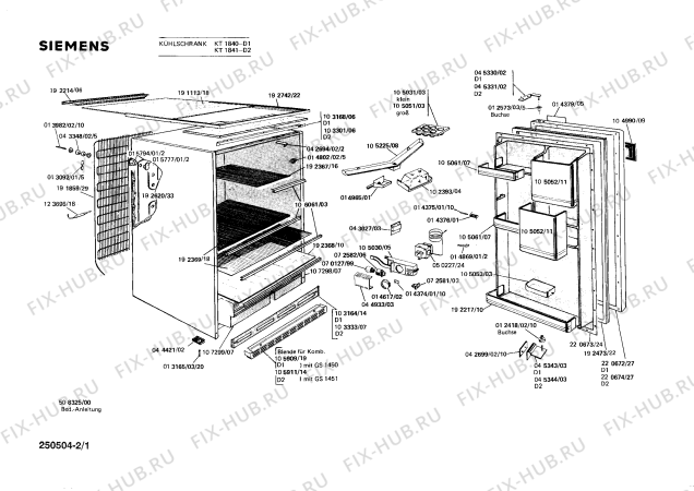 Схема №2 KT1811 с изображением Внутренняя дверь для холодильной камеры Siemens 00220673