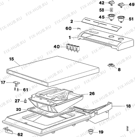 Взрыв-схема стиральной машины Zanussi TL963C - Схема узла Top