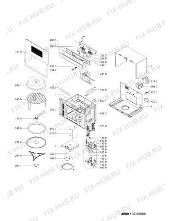 Схема №1 MN 414 IX HA с изображением Панель управления для микроволновой печи Whirlpool 481010885127