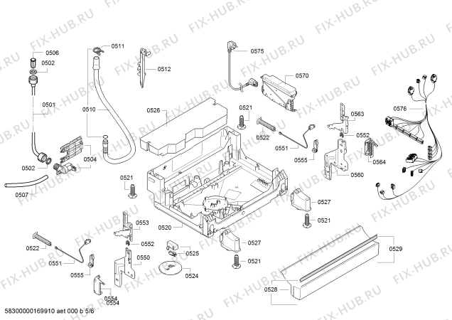 Взрыв-схема посудомоечной машины Bosch SMS58T22GB tp3 - Схема узла 05