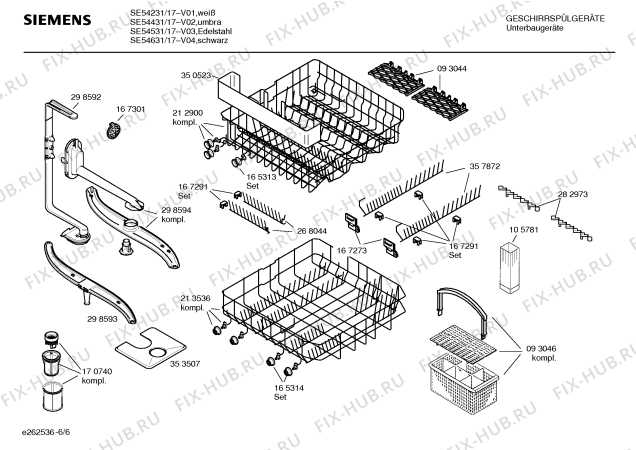 Схема №4 SE24233CH с изображением Инструкция по эксплуатации для посудомойки Siemens 00526161