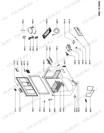 Схема №1 WC16016Q с изображением Диод для холодильника Whirlpool 481010915324