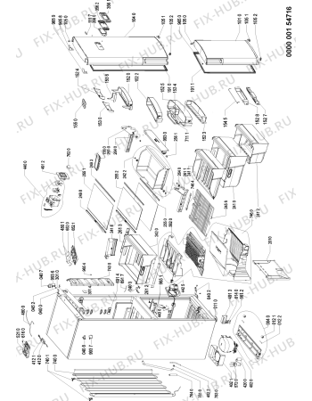 Схема №1 WBV36872 NFC IX с изображением Запчасть для холодильника Whirlpool 480132102847