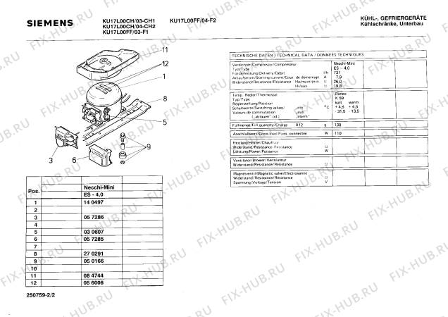 Схема №2 KU17L00CH с изображением Поднос для холодильной камеры Siemens 00087125