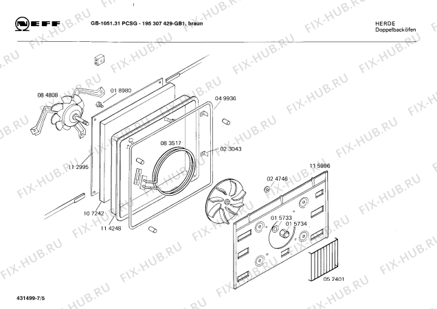 Схема №7 195307429 GB-1051.31PCSG с изображением Ручка для духового шкафа Bosch 00055345