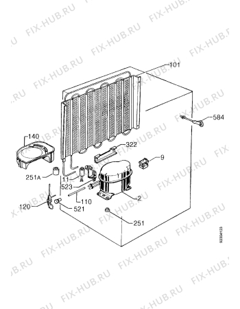 Взрыв-схема холодильника Zanussi ZPL7165 - Схема узла Functional parts