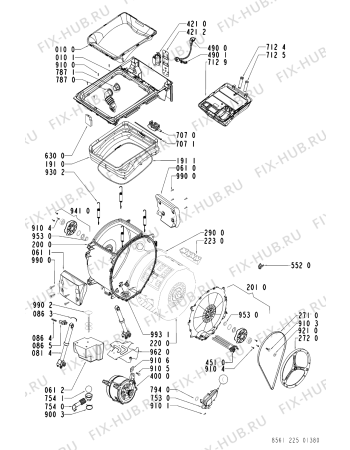 Схема №1 AWT 2258/2 с изображением Обшивка для стиралки Whirlpool 481245214681