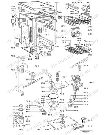 Схема №1 ADP 5962 WH с изображением Обшивка для посудомоечной машины Whirlpool 481245371796