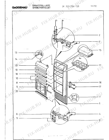 Взрыв-схема холодильника Gaggenau IK326128 - Схема узла 13