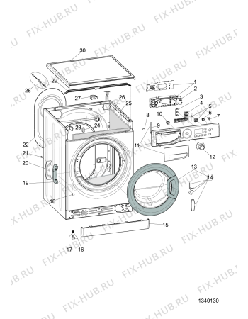 Схема №4 FDG9620TK (F101605) с изображением Обшивка для стиральной машины Indesit C00518528