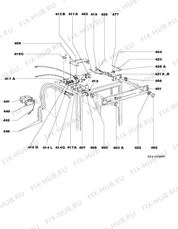 Взрыв-схема холодильника Electrolux RM4201 - Схема узла Armature/fitting