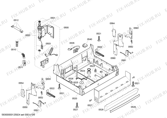 Схема №4 SE24M264EU с изображением Краткая инструкция для посудомойки Siemens 00539070