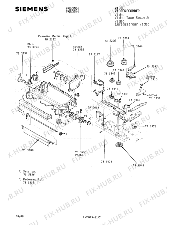 Взрыв-схема видеотехники Siemens FM601Q4 - Схема узла 08