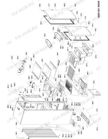 Схема №1 WBE3322 A+NFNF с изображением Панель управления для холодильной камеры Whirlpool 480132102613