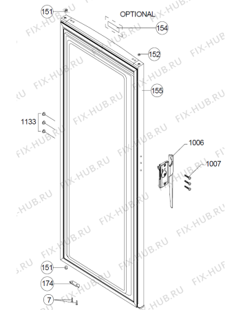 Схема №1 F21851NDS (377476, ZOS27664) с изображением Дверь для холодильной камеры Gorenje 404361