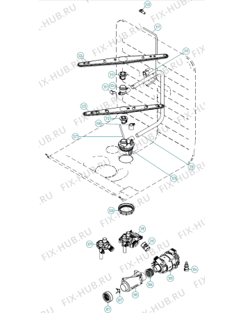 Взрыв-схема посудомоечной машины Asko D5132 AU   -SS Bi XL (339214, DW70.5) - Схема узла 03