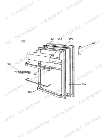 Взрыв-схема холодильника Acec RFTC1502 - Схема узла Door 003