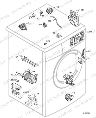 Взрыв-схема стиральной машины Aeg Electrolux L76880 - Схема узла Electrical equipment 268