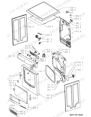 Схема №1 AWZ7303 (F090198) с изображением Руководство для стиральной машины Indesit C00370952