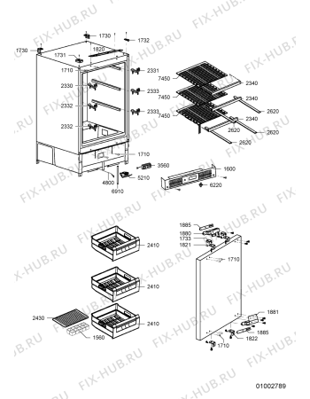 Схема №2 CLF12 (F090669) с изображением Ящичек для холодильника Indesit C00318442