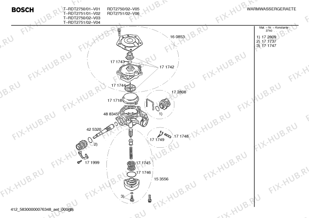 Схема №6 T-RDT2750 с изображением Корпус для электроводонагревателя Bosch 00214869