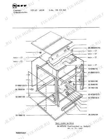 Взрыв-схема плиты (духовки) Neff 195303845 1057.63LRCDM - Схема узла 02