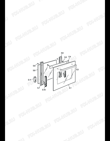 Схема №4 DEMK965B с изображением Рукоятка для духового шкафа DELONGHI 037270080