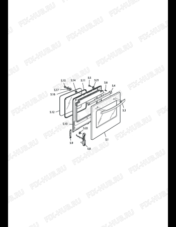 Схема №4 TEX 664 A с изображением Элемент корпуса для электропечи DELONGHI 35C6N03SD3