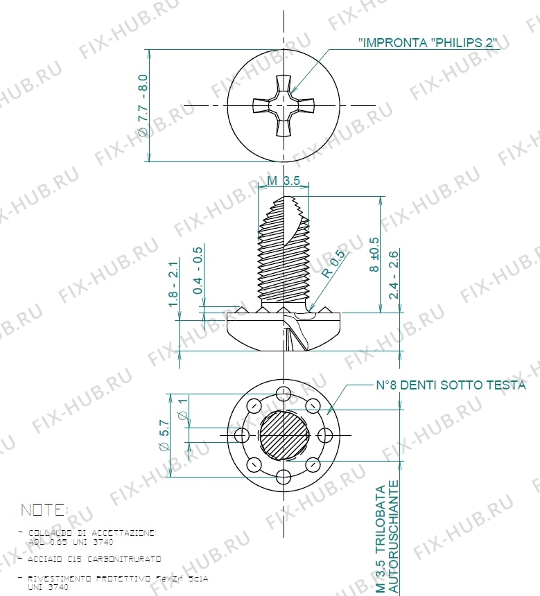 Большое фото - Винт Indesit C00092348 в гипермаркете Fix-Hub