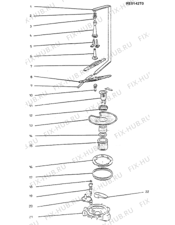 Взрыв-схема посудомоечной машины Whirlpool P726PHILCO (F006351) - Схема узла