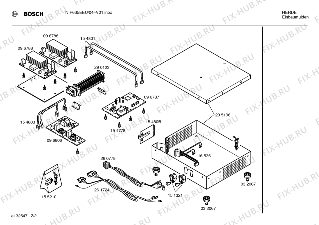 Схема №2 3EC900B с изображением Блок подключения для электропечи Bosch 00263163