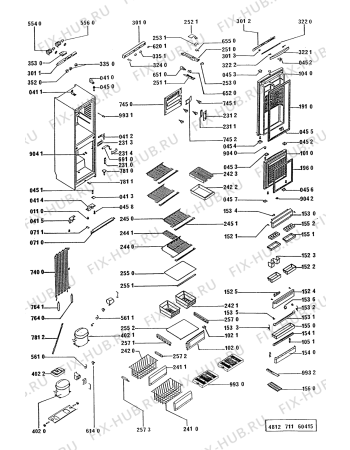 Схема №1 ART 218/G/WP с изображением Обшивка для холодильной камеры Whirlpool 481945299125