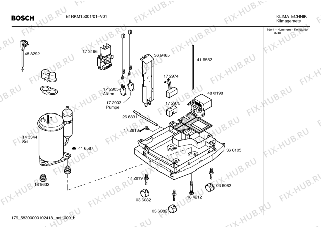 Взрыв-схема кондиционера Bosch B1RKM15001 - Схема узла 03