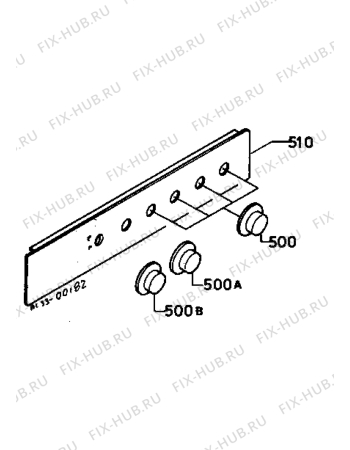 Взрыв-схема плиты (духовки) Zanussi HMW41 - Схема узла Command panel 037