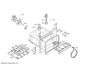 Схема №4 3HT515B с изображением Передняя часть корпуса для плиты (духовки) Bosch 00475221