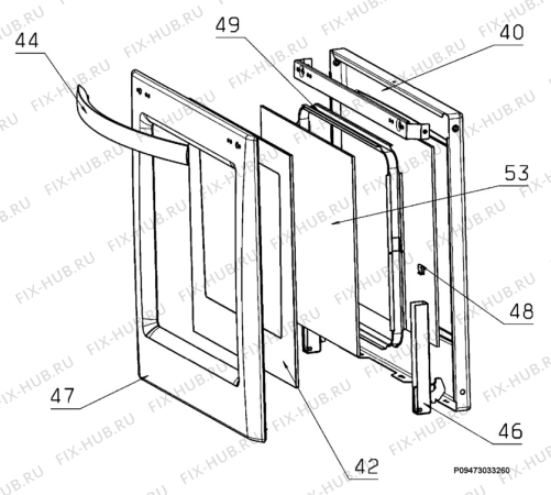 Взрыв-схема плиты (духовки) Electrolux CKE5015W - Схема узла Section 3