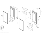 Схема №8 B22FT80SNS с изображением Дверь для холодильника Bosch 00713461