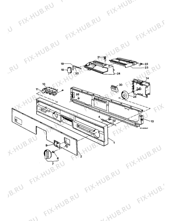 Взрыв-схема посудомоечной машины Electrolux BW301W4 - Схема узла Command panel 037