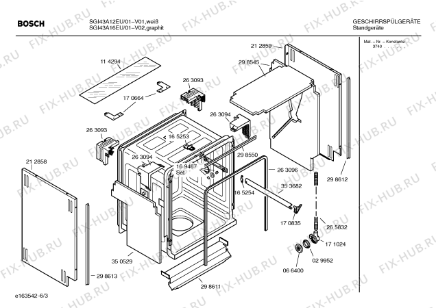 Схема №4 SGI43A16EU с изображением Кнопка для электропосудомоечной машины Bosch 00189369