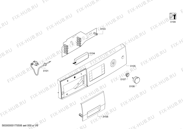 Схема №5 WVH28440TR Bosch с изображением Панель управления для стиралки Bosch 00790827