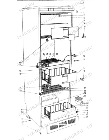 Взрыв-схема холодильника Rosenlew FG3260 - Схема узла C10 Cabinet