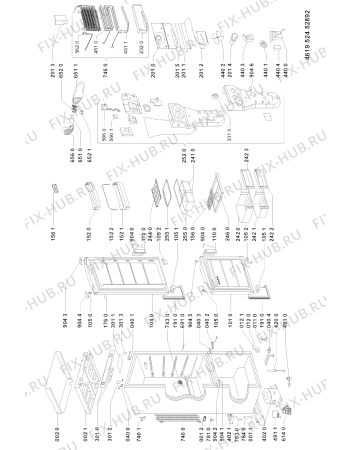 Схема №1 ARC7412IX (F091996) с изображением Дверца для холодильника Indesit C00341404