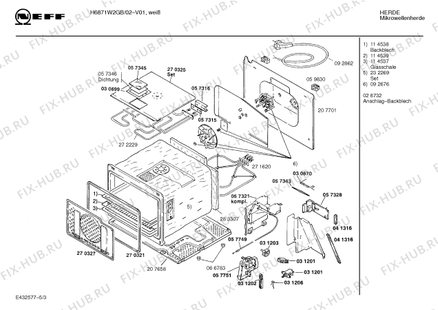 Схема №5 HME8420 с изображением Панель для микроволновки Bosch 00283237