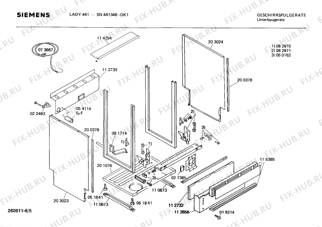 Схема №6 SN740335 с изображением Панель для посудомойки Siemens 00114977