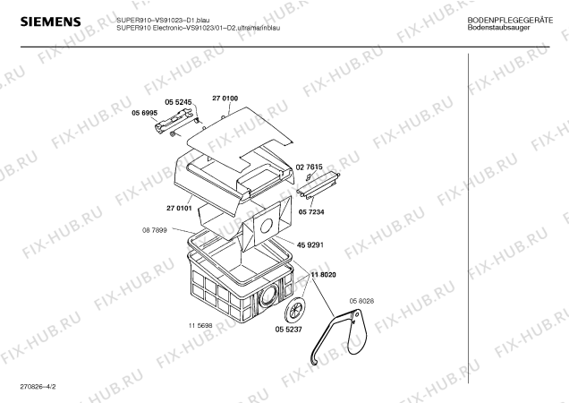 Схема №3 BBS3211 ALPHA 32 с изображением Контейнер для пылесоса Siemens 00271125