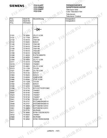 Схема №9 FS222V6 с изображением Решетка для телевизора Siemens 00783112