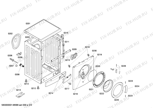 Схема №4 3TS72100A с изображением Панель управления для стиралки Bosch 00667181